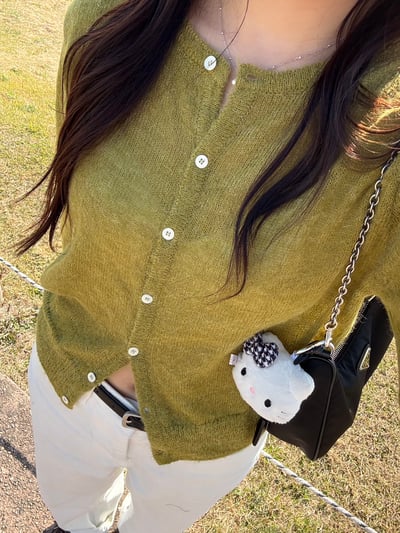𝐍𝟏𝟎 青檸橄欖慵懶針織衫🫒（𝟒 𝐜𝐨𝐥𝐨𝐫𝐬）2