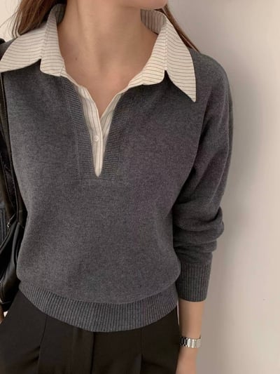 𝐍𝟎𝟒 巴黎學院襯衫領針織📔（𝟐 𝐜𝐨𝐥𝐨𝐫𝐬）9