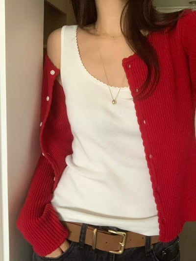 𝐍𝟎𝟓 聖誕氛圍小花邊針織🎅🏻（𝟑 𝐜𝐨𝐥𝐨𝐫𝐬）3