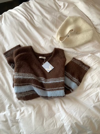 𝐍𝟏𝟗 藍莓千層派條紋毛衣🫐（𝟐 𝐜𝐨𝐥𝐨𝐫𝐬）11