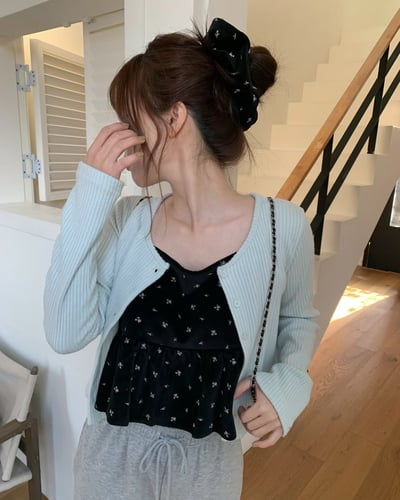 𝐃𝟎𝟏 薄荷野莓花邊針織衫🪴（𝟒 𝐜𝐨𝐥𝐨𝐫𝐬）3