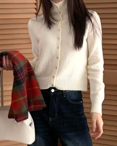 𝐃𝟏𝟏 軟綿綿雪花排釦翻領❄️1