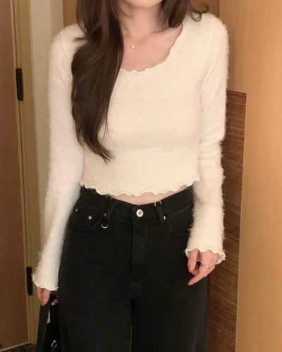 𝐃𝟎𝟕 優雅白天鵝捲邊上衣🦢4