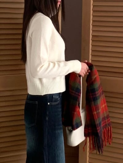 𝐃𝟏𝟏 軟綿綿雪花排釦翻領❄️8