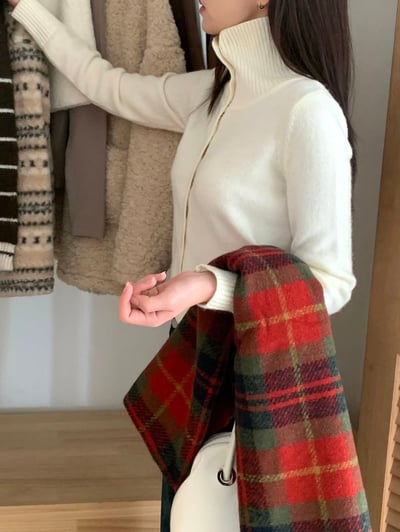 𝐃𝟏𝟏 軟綿綿雪花排釦翻領❄️7