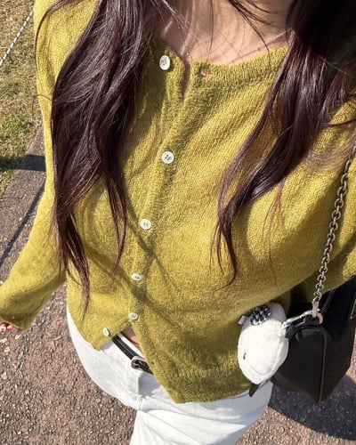 𝐍𝟏𝟎 青檸橄欖慵懶針織衫🫒（𝟒 𝐜𝐨𝐥𝐨𝐫𝐬）1