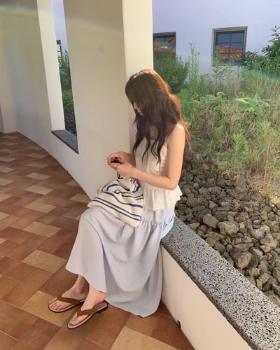 𝐀𝟎𝟖 漫步濟州島海灘長裙🏖️ ( 𝟐 𝐜𝐨𝐥𝐨𝐫𝐬 )2