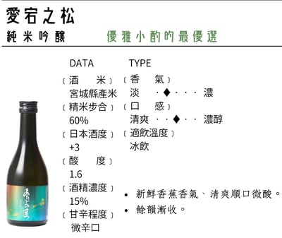 愛宕之松 純米吟釀 300ml2