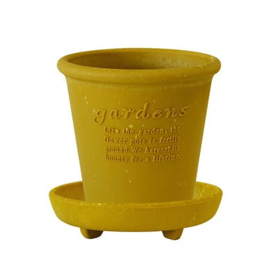 日本 Hachiman Gardens 4號 復古園藝環保花盆（附底盤）3