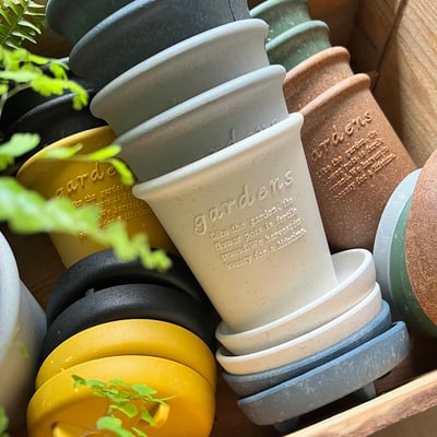 日本 Hachiman Gardens 5號盆 復古園藝環保花盆（附底盤）3