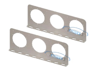 通用型 圓形 LED後燈用白鐵片 後燈L型吊板 後燈平型吊板 後尾燈不銹鋼鐵板10