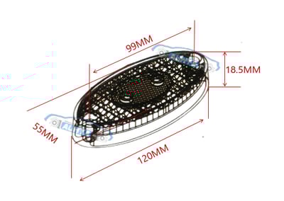 通用型 LED 側邊燈 12V 24V 貨車 卡車 加裝用 3601白3