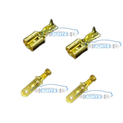 通用型 250型高級鍍金線夾 250型高級鍍金端子 250型公母線夾 250型公母膠套 100入/包1