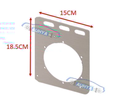 通用型 圓形 LED後燈用白鐵片 後燈L型吊板 後燈平型吊板 後尾燈不銹鋼鐵板5