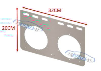 通用型 圓形 LED後燈用白鐵片 後燈L型吊板 後燈平型吊板 後尾燈不銹鋼鐵板9