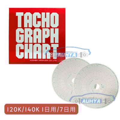 通用型 大餅 KOSHIBA 一/七日用 120/140Km 圓孔 紀錄紙 記錄紙 大餅紙 適用日系大貨車、拖車、卡車1