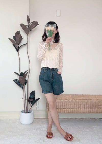 彈力五分牛仔短褲3