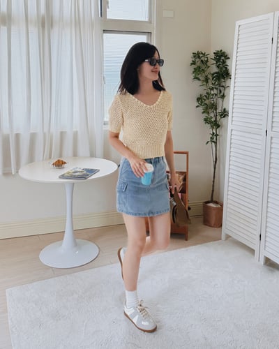 高質感口袋牛仔裙2