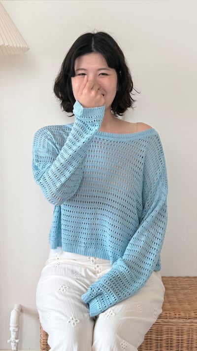 witharch法式前後穿扣衫-藍4