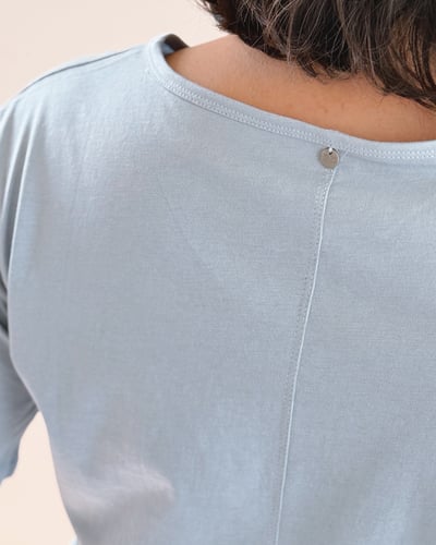 親膚手感後縫Tee-藍7