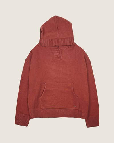 witharch抗起球連帽大學t-紅9