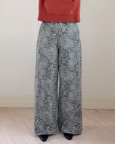 法式豹紋牛仔褲1