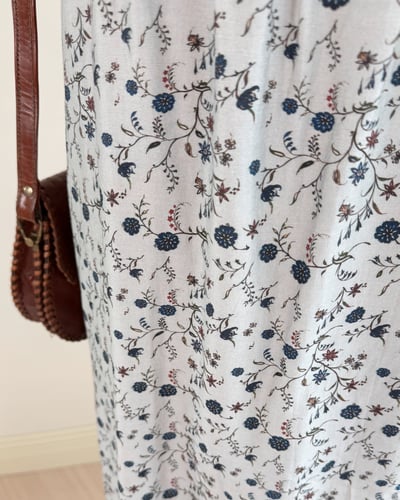 法式穗花吊帶洋裝-灰3