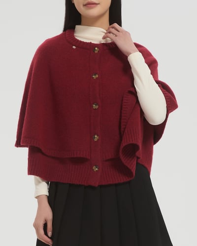 witharch雲朵披風-紅5