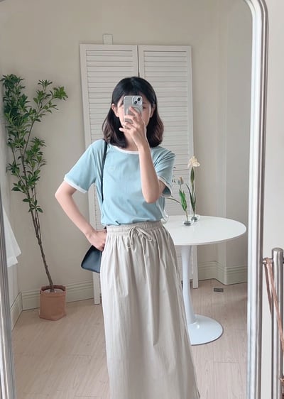 witharch撞色邊基礎Tee6