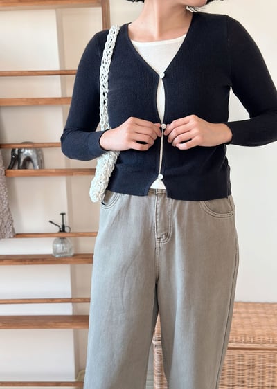 韓國假兩件針織衫5