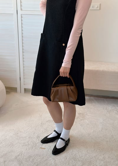 金扣花呢背心洋裝4