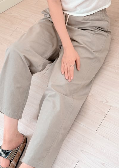 絲棉休閒抽繩褲5