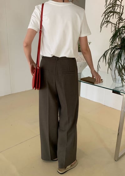 簡約雙摺西裝褲5