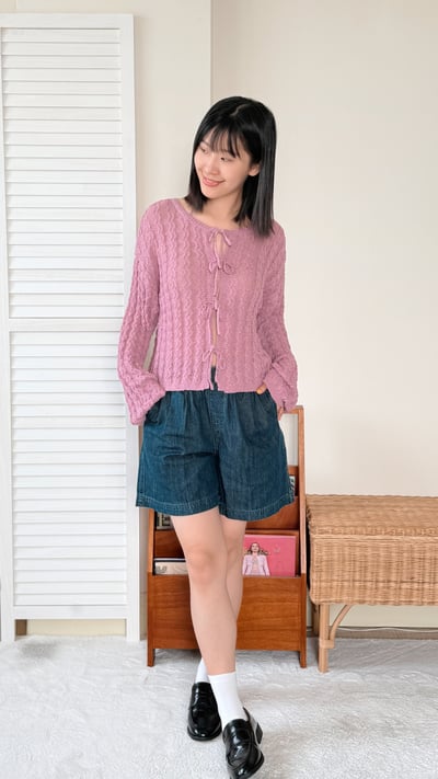 紋理牛仔萬能短褲3