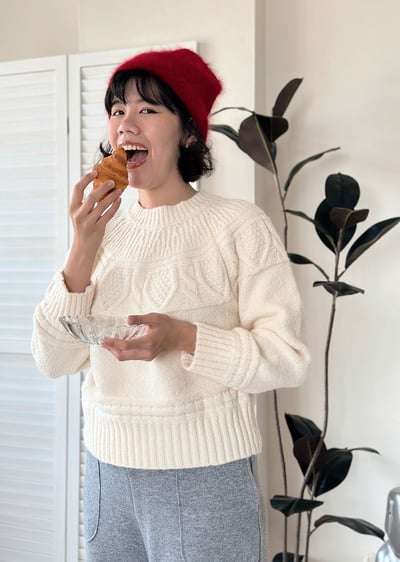 韓國貂毛針織帽2