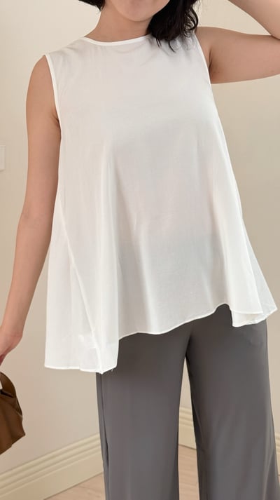 紐結美背長版上衣-杏9