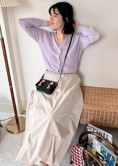 witharch時髦抓褶花苞裙9