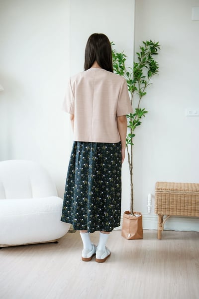 縫線細節短袖外套3