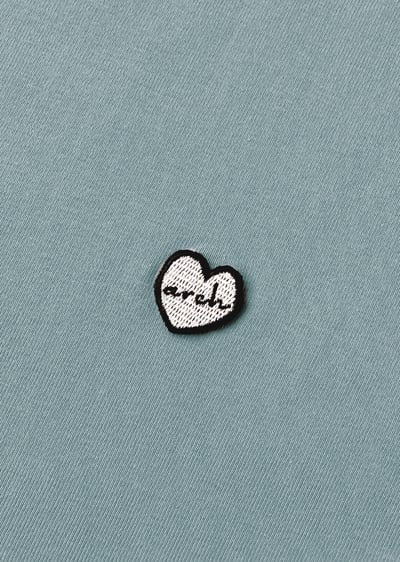 witharch刺繡彈力棉Tee-水藍5