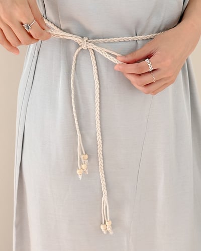 亞麻扭結背心洋裝8