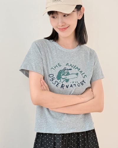 狗狗印圖寬鬆TEE3