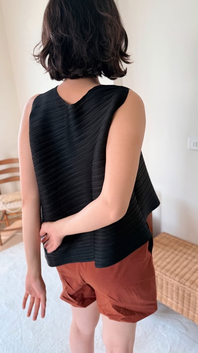 棉質鬆緊短褲-紅4