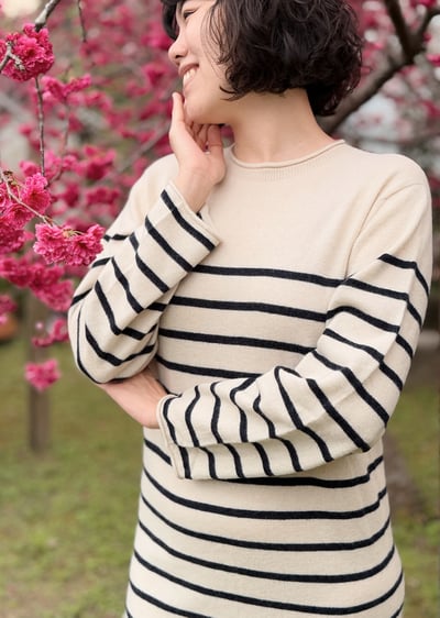 3D法式條紋洋裝5