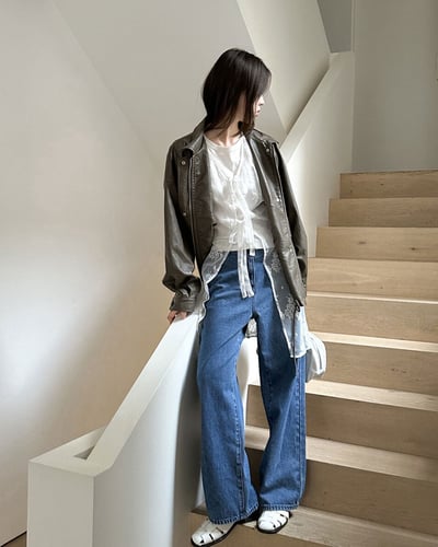 軟皮革翻領夾克6