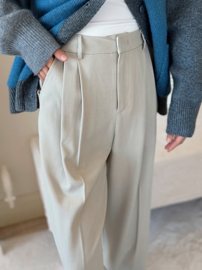 簡約雙摺西裝褲4