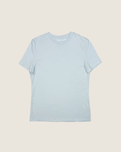 Q彈天絲基礎tee-藍1