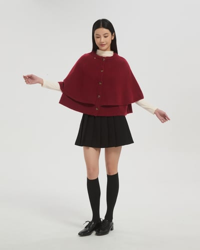 witharch雲朵披風-紅1