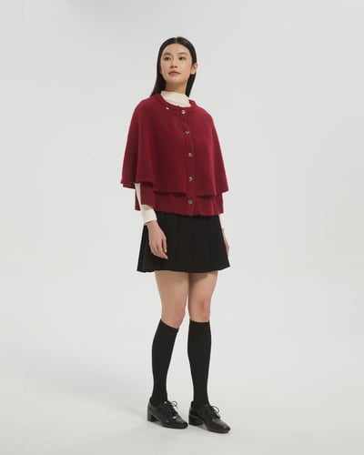 witharch雲朵披風-紅3