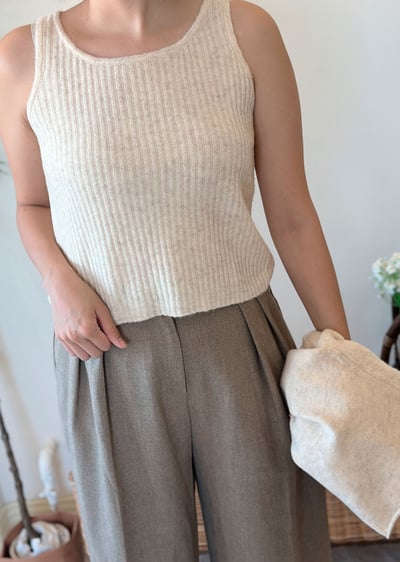 雙摺毛呢西裝褲4