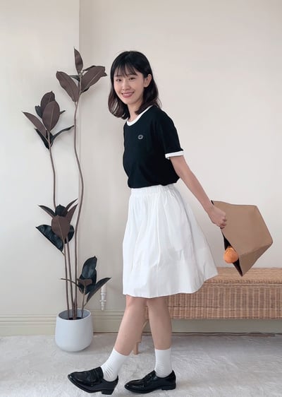 witharch撞色邊基礎Tee3